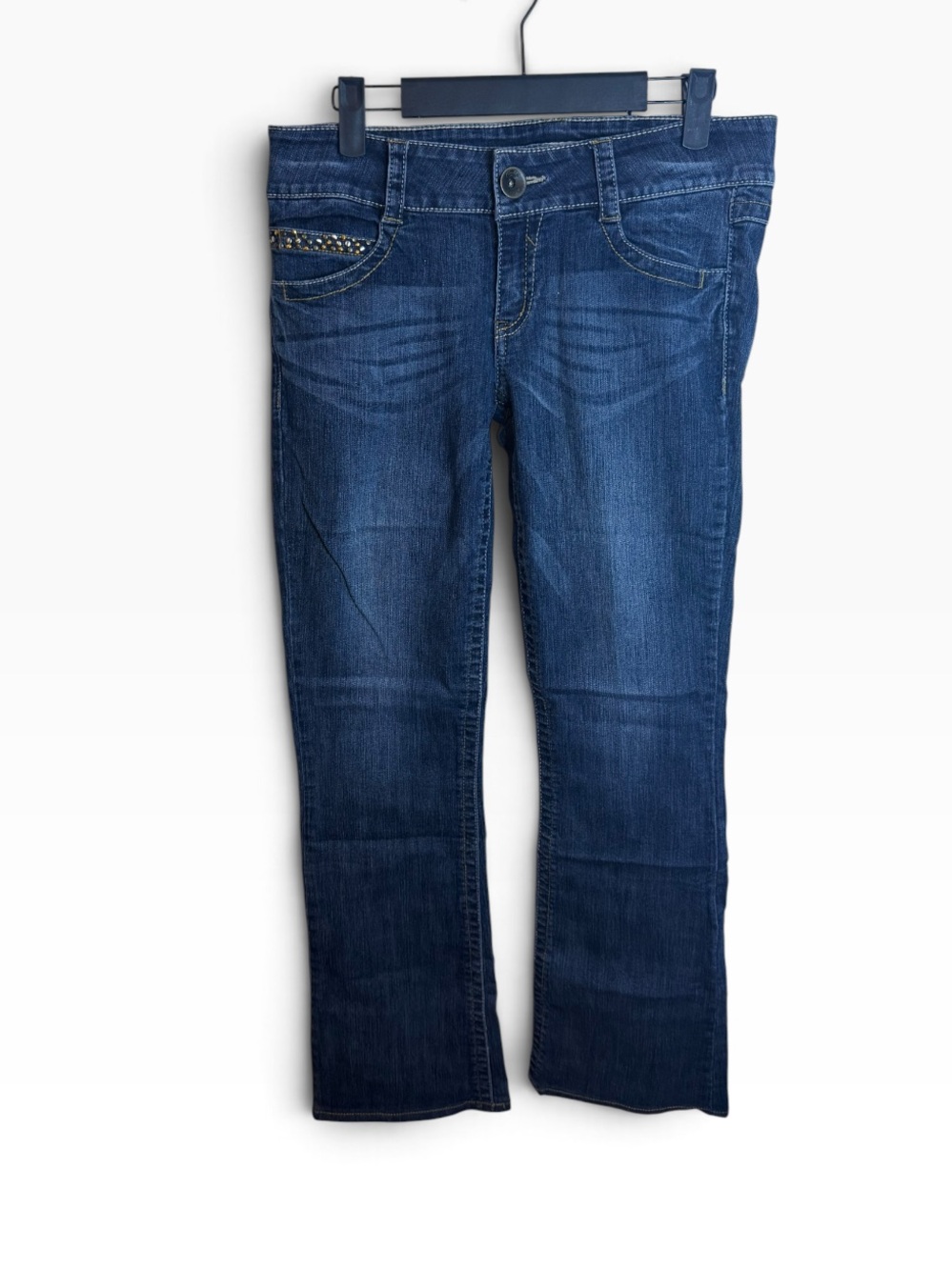 Candies Low Rise Y2K Embellished Flare Jeans
